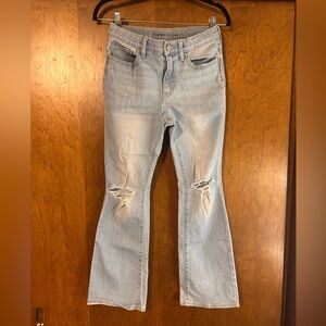 Old Navy Light Blue girls High-Rise Flare Jeans